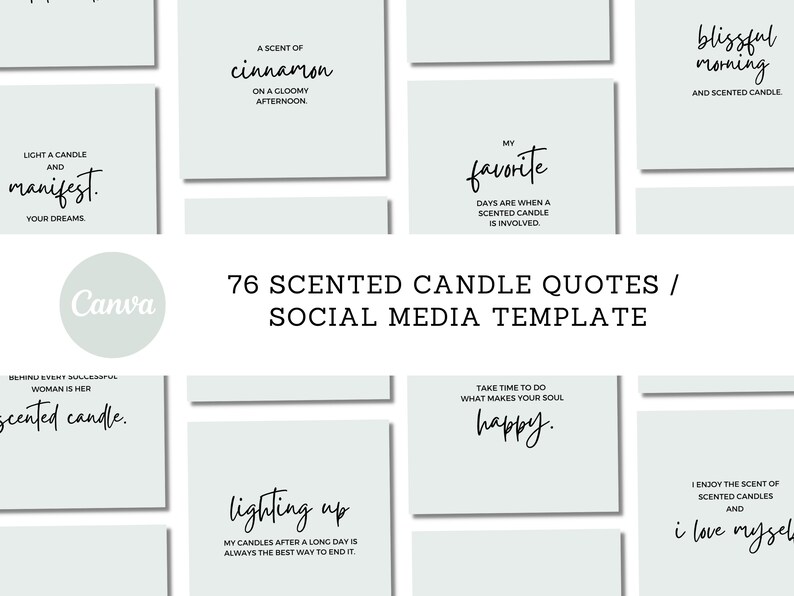 76 Scented Candle Quotes Instagram Template Scented Candles Etsy