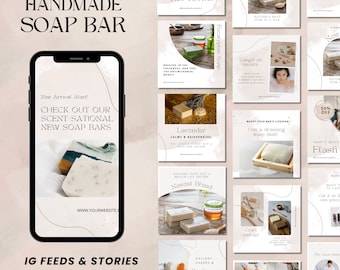 Handmade Soap Business Instagram Templates: Soap Maker IG Stories