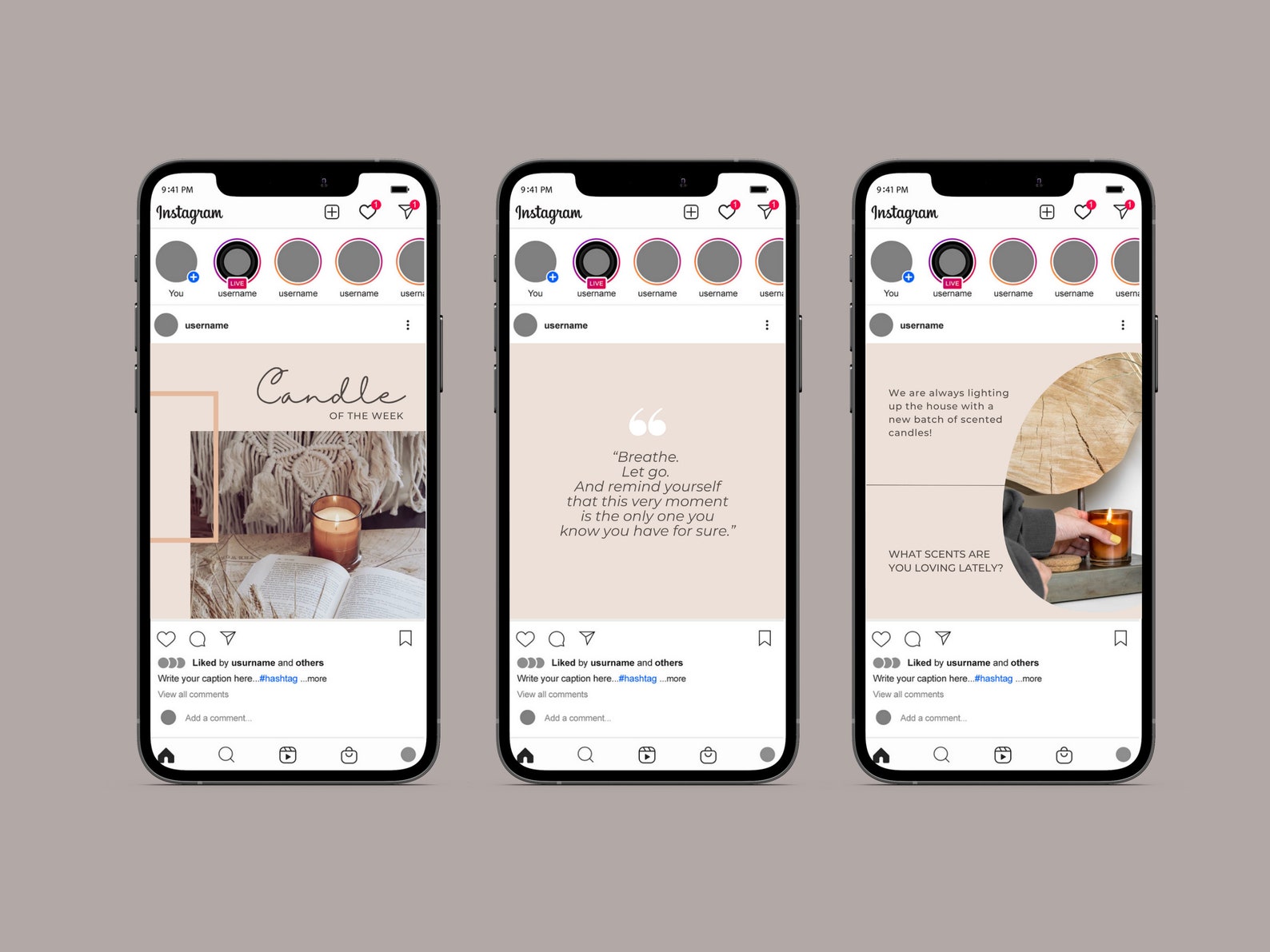 60 Scented Candles Instagram Quotes Soy Candle Quotes Etsy