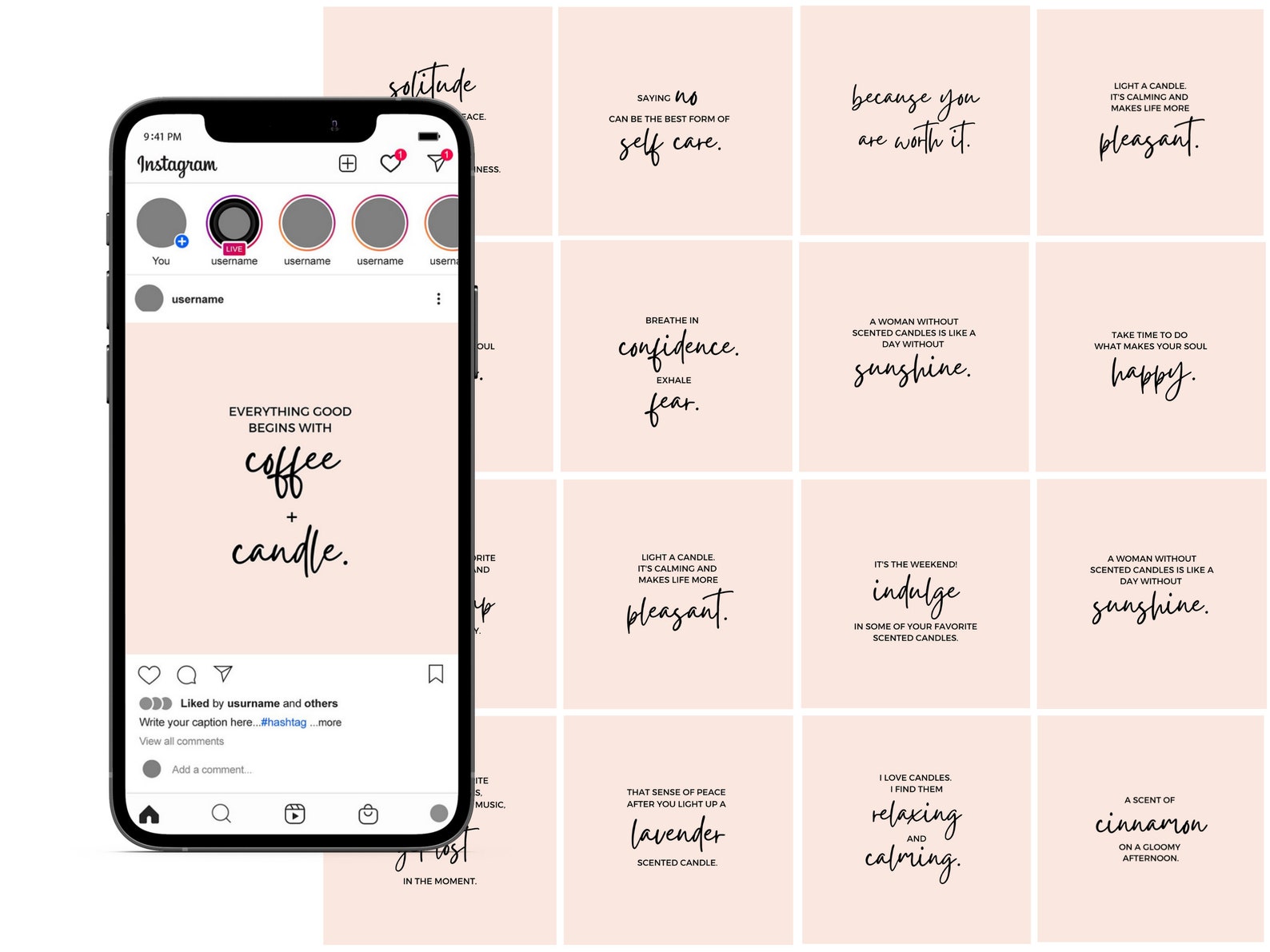 76 Scented Candle Quotes Instagram Template, Scented Candles Quotes