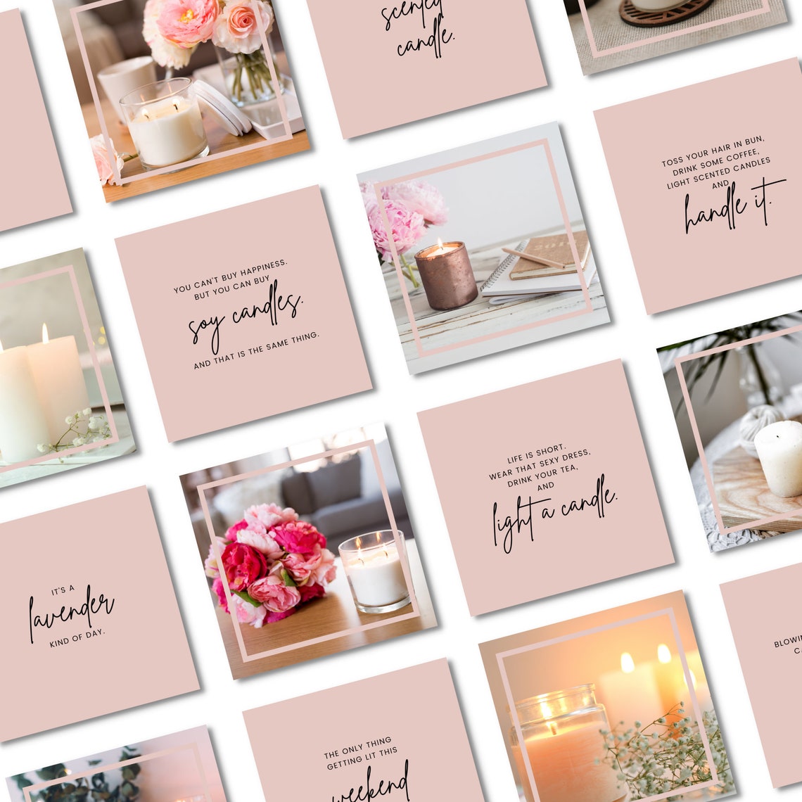 Scented Candles Instagram Quotes Scented Candles Canva Etsy