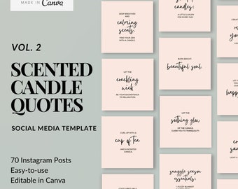 Scented Candle Quotes: Instagram Templates, Vol. 2 (Canva)