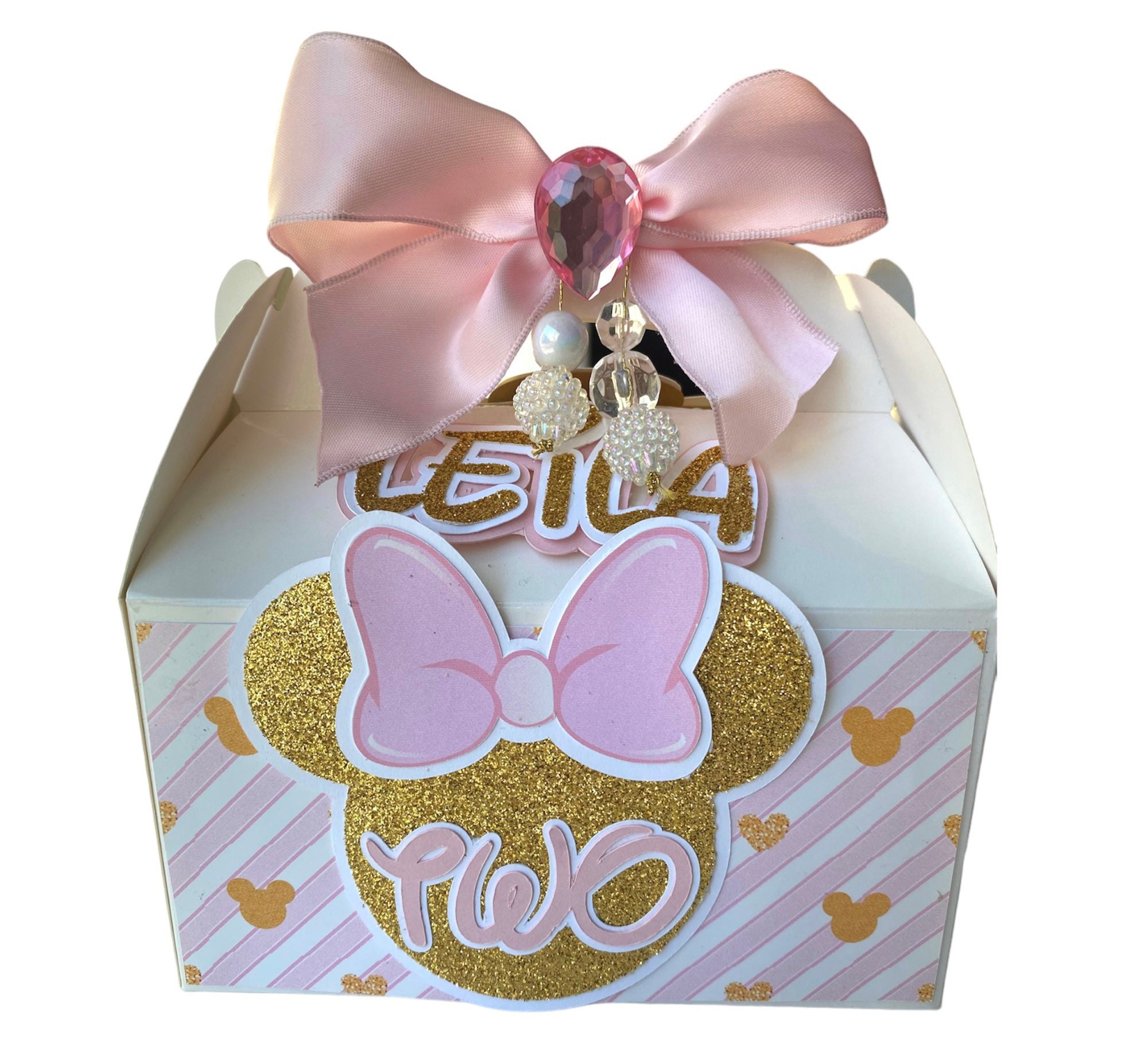 Minnie Mouse Favor Box, Minnie Mouse Party Box, Minnie Birthday Party ...