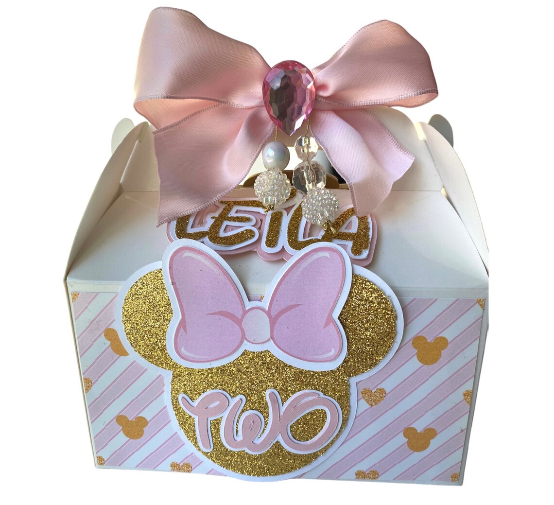 Minnie Mouse Favor Box, Minnie Mouse Party Box, Minnie Birthday Party ...