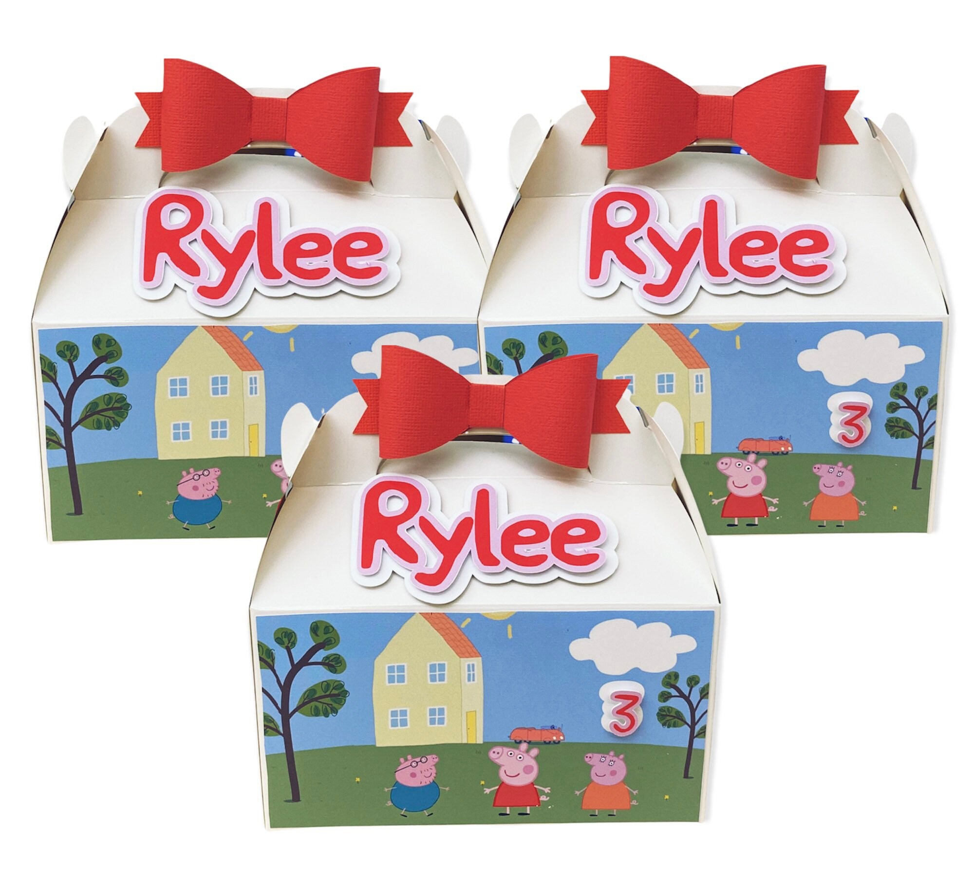 Peppa Pig Favor Box Peppa Pig Party Box Peppa Personalized - Etsy