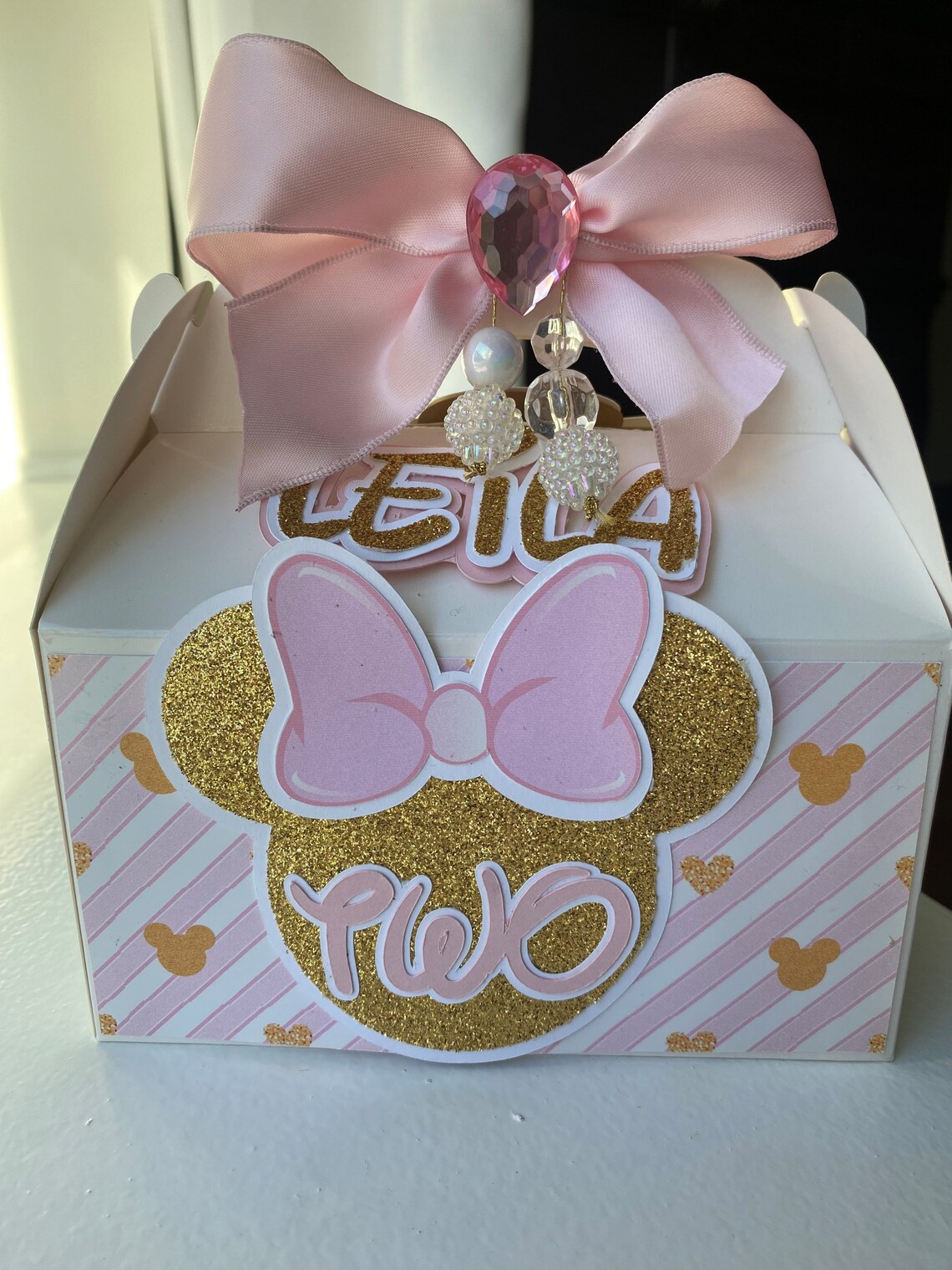 Minnie Mouse Favor Box, Minnie Mouse Party Box, Minnie Birthday Party ...