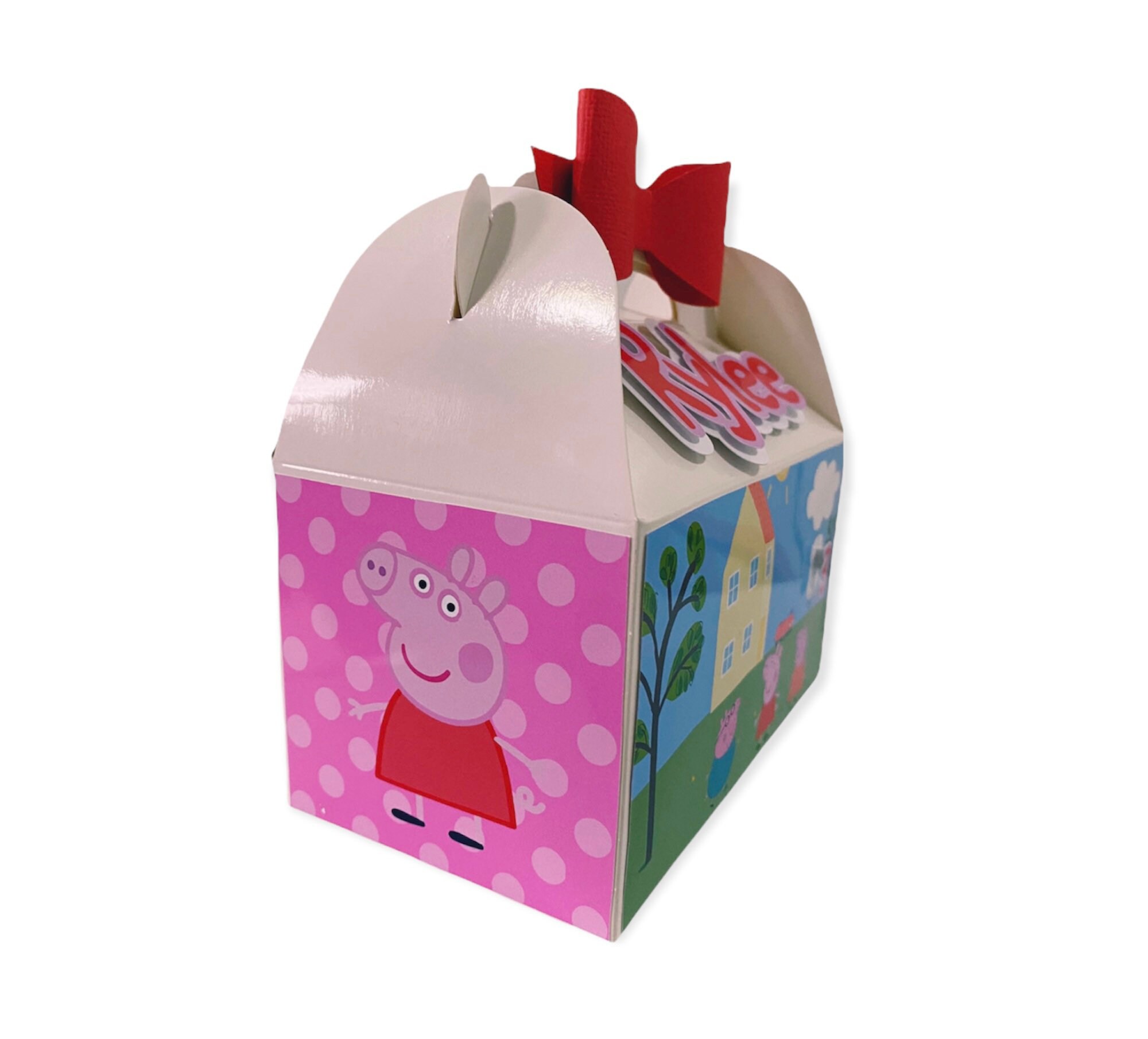 Peppa Pig Favor Box Peppa Pig Party Box Peppa Personalized - Etsy