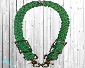 Kelly Green Wither Strap 9 Strand Adjustable Braided Paracord Wither Strap Horse Pony Mini Sizes