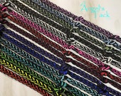 Outlined Multicolor 8ft 9 Strand Western Riding Adjustable Braided Knotted Paracord Barrel Reins Roping Reins