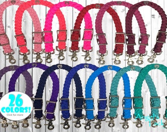 26 Colors! Solid Multicolor Adjustable Braided Paracord Wither Straps Horse Pony Mini