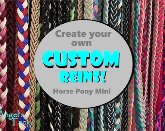 Create Your Own Custom 9 Strand Braided Paracord Barrel Reins Horse Pony Mini