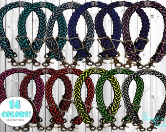 Outlined Braided Wither Straps Horse Size Adjustable Braided Paracord Wither Straps