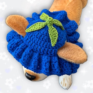 Gorro de crochê para cachorro com mirtilo (XS-XL)
