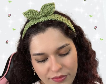 Crochet Cotton Sprout Headband