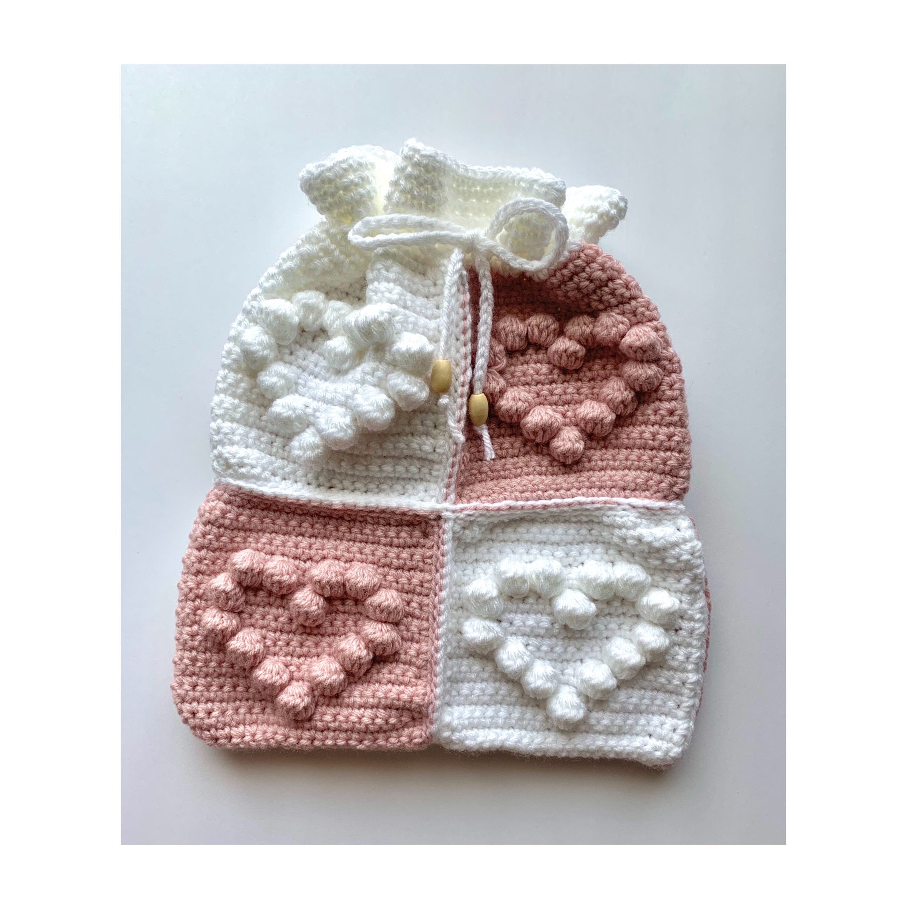 Crochet Heart Drawstring Bag Etsy