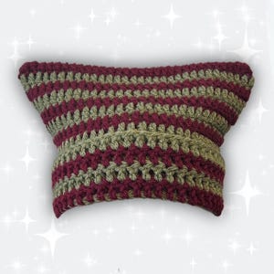 Grey Black Striped Crochet Cat Ear Beanie