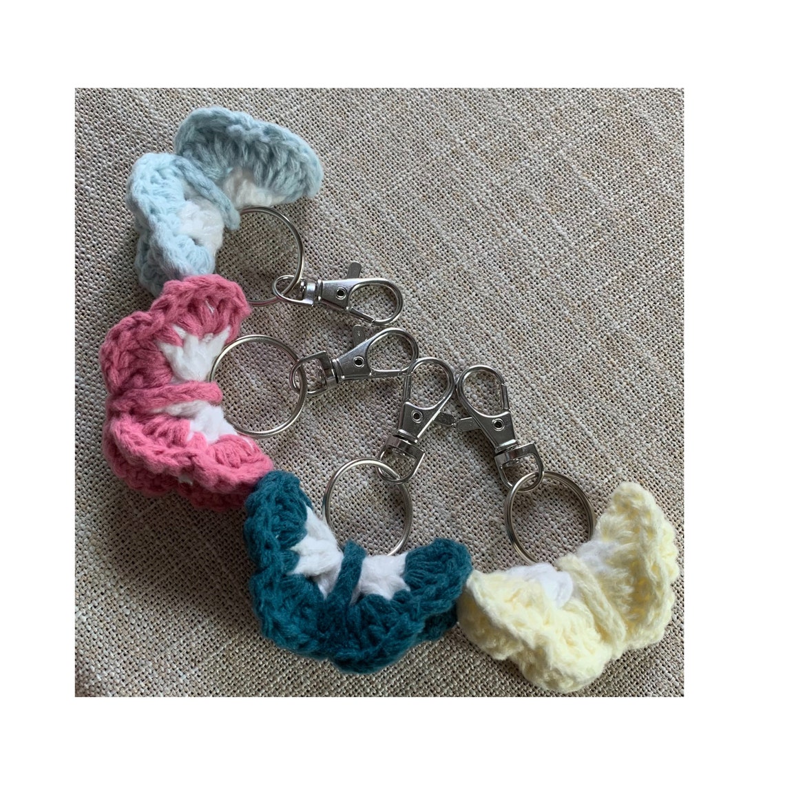 Crochet Butterfly Keychain Etsy