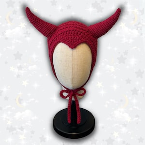 Crochet Red Devil Bonnet