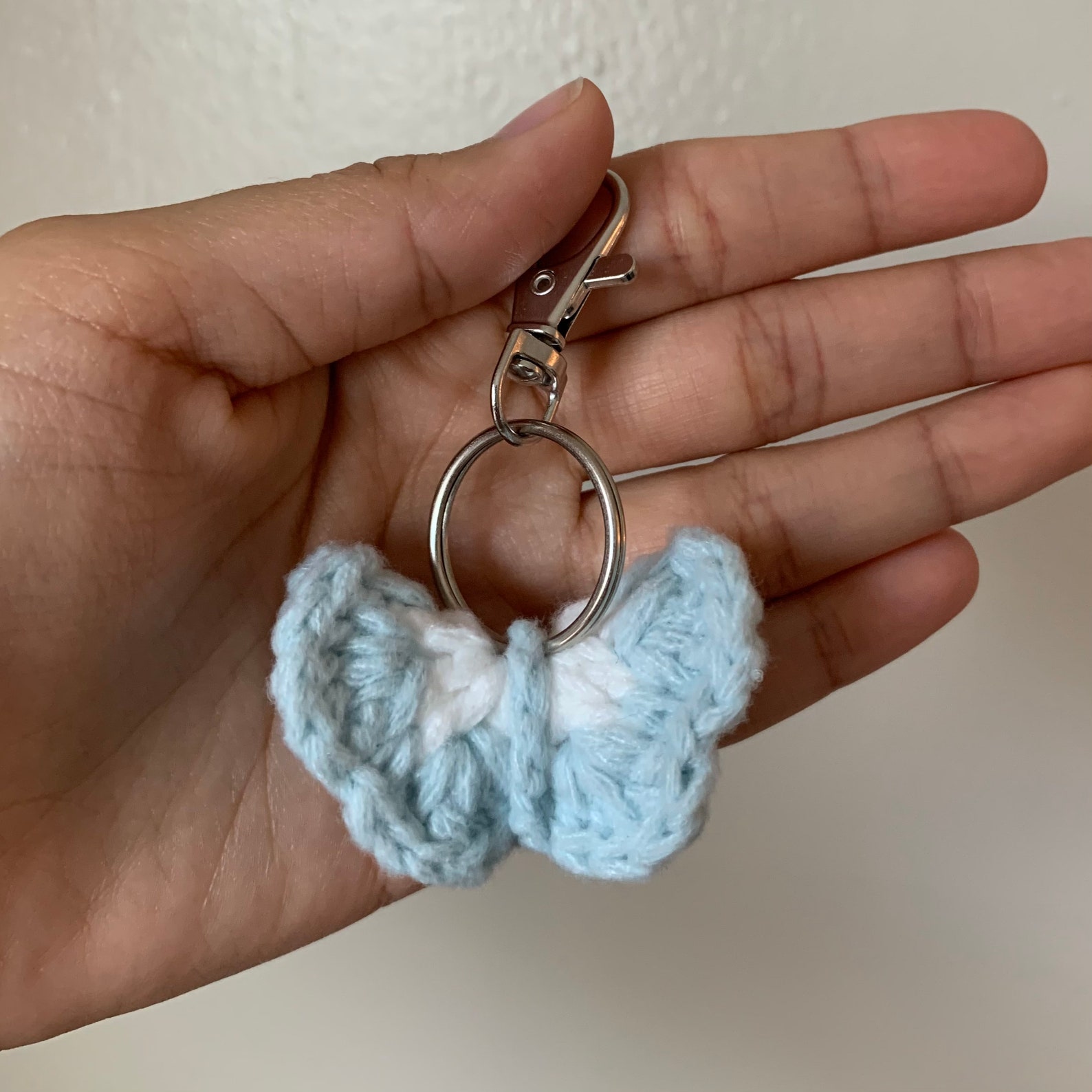 Crochet Butterfly Keychain Etsy