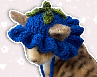 Crochet Blueberry Pet Cat Hat UK