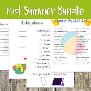 Kid Summer Printable Bundle/Summer Printable/Digital Download