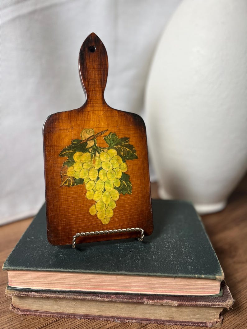 Vintage Grapes on Vine Cheese Board, Grape Cutting Board, Grape Kitchen ...