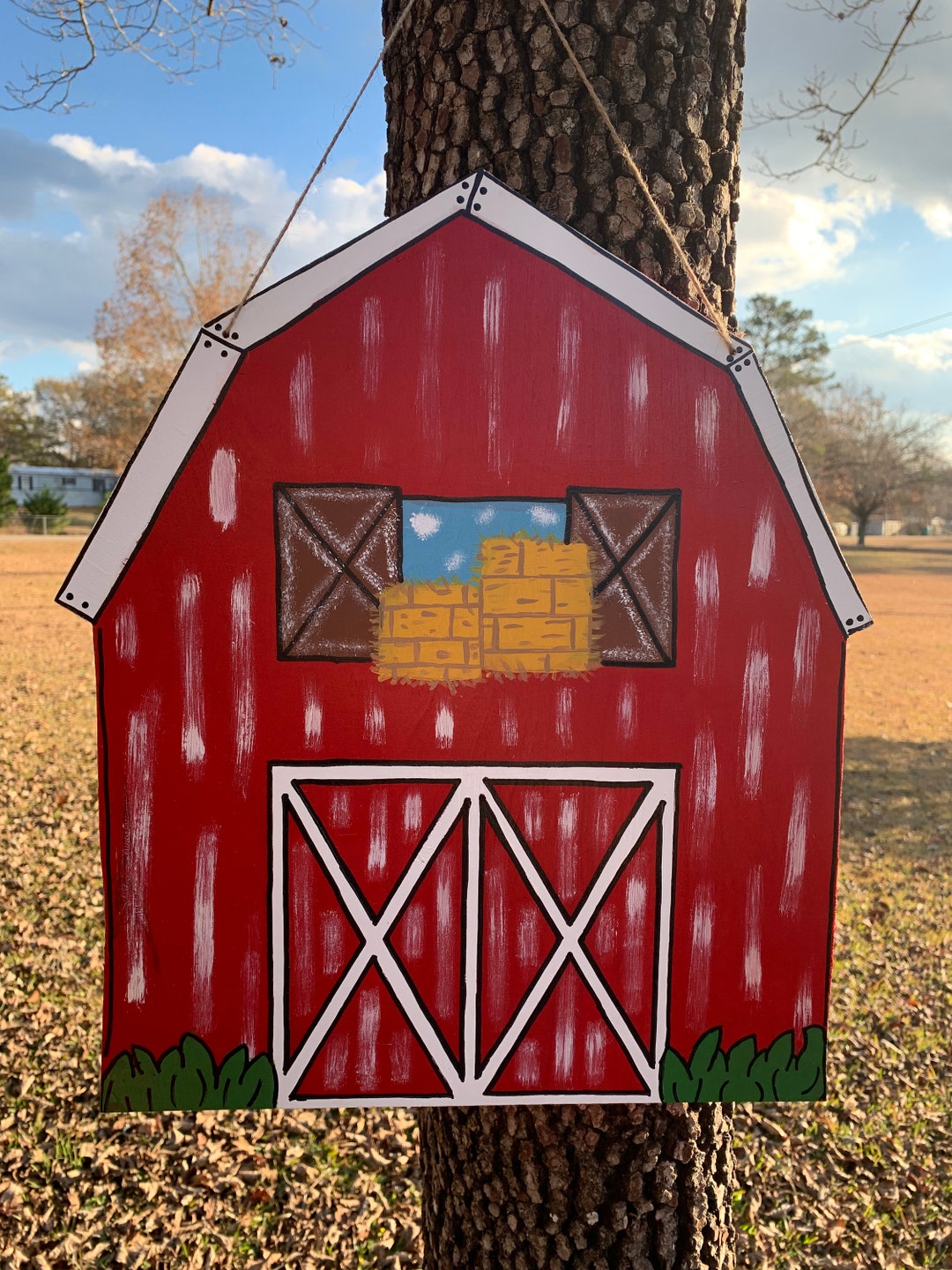 Barn Farm Door Hanger Farm Sign Rustic Door Hanger Country Decor Front