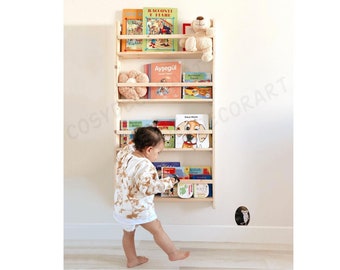 Kids Bookshelf, Montessori Bookshelf, Baby Bookshelf, Nursery Bookshelf, Kids Bookcase, Montessori Bookcase, Nursery Decor,Gift for Baby
