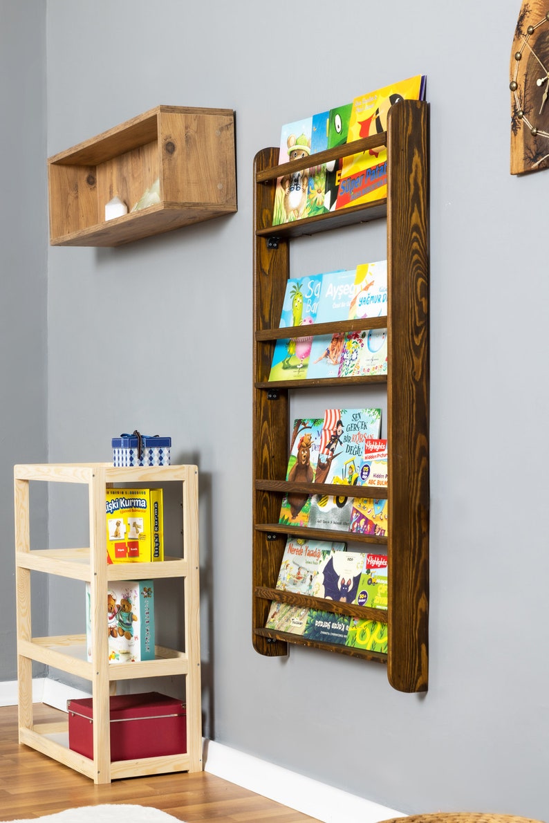 Kids Bookshelf, Montessori Bookshelf, Baby Bookshelf, Nursery Bookshelf, Kids Bookcase, Montessori Bookcase, Nursery Decor,Gift for Baby image 10