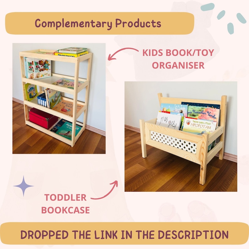 Kids Bookshelf Montessori Bookshelf Baby Bookshelf Nursery Etsy