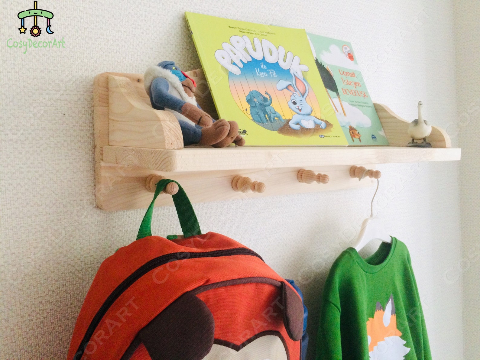 Floating Shelf for Nursery Kids Room Book Shelves With 4 - Etsy