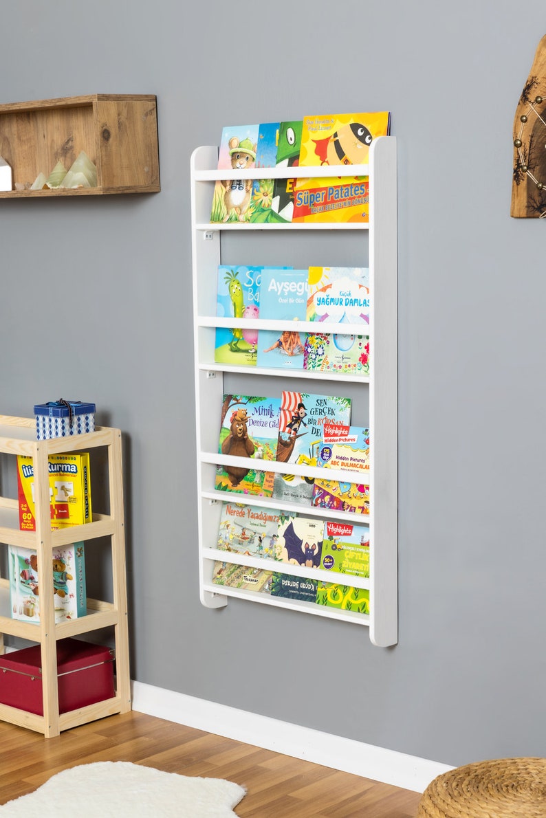 Kids Bookshelf, Montessori Bookshelf, Baby Bookshelf, Nursery Bookshelf, Kids Bookcase, Montessori Bookcase, Nursery Decor,Gift for Baby image 5