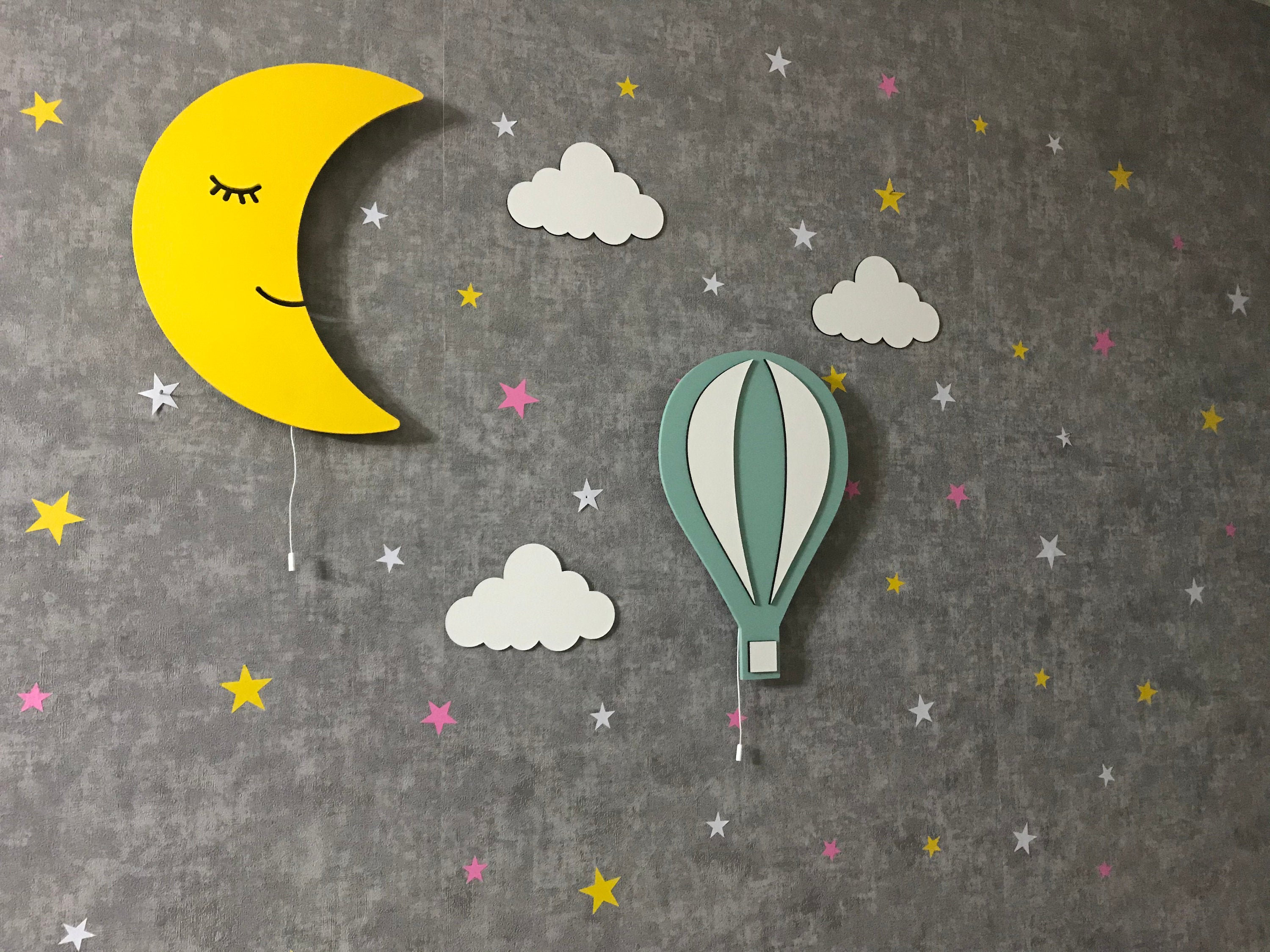 Babyroom Light Nursery Wall Light Night Light for Kid 2 Hot Etsy
