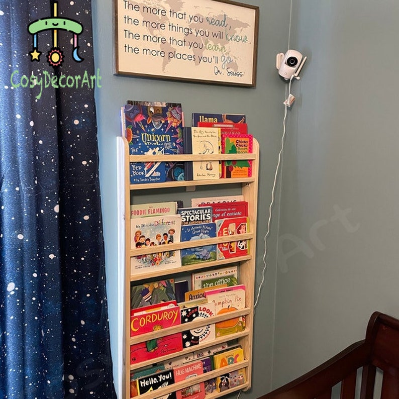 Kids Bookshelf Montessori Bookshelf Baby Bookshelf Nursery Etsy