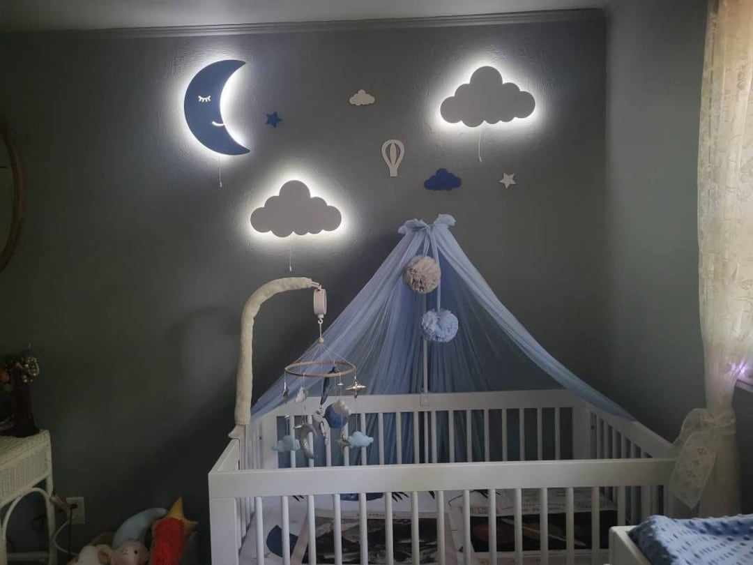 Wall Light Kids Lighting /1 2 CLOUDS/ - Etsy