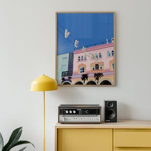 affiche du Venice Sign, illustration californienne, poster déco voyage, affiche paysage Californie, idée cadeau voyageur, dopamine déco