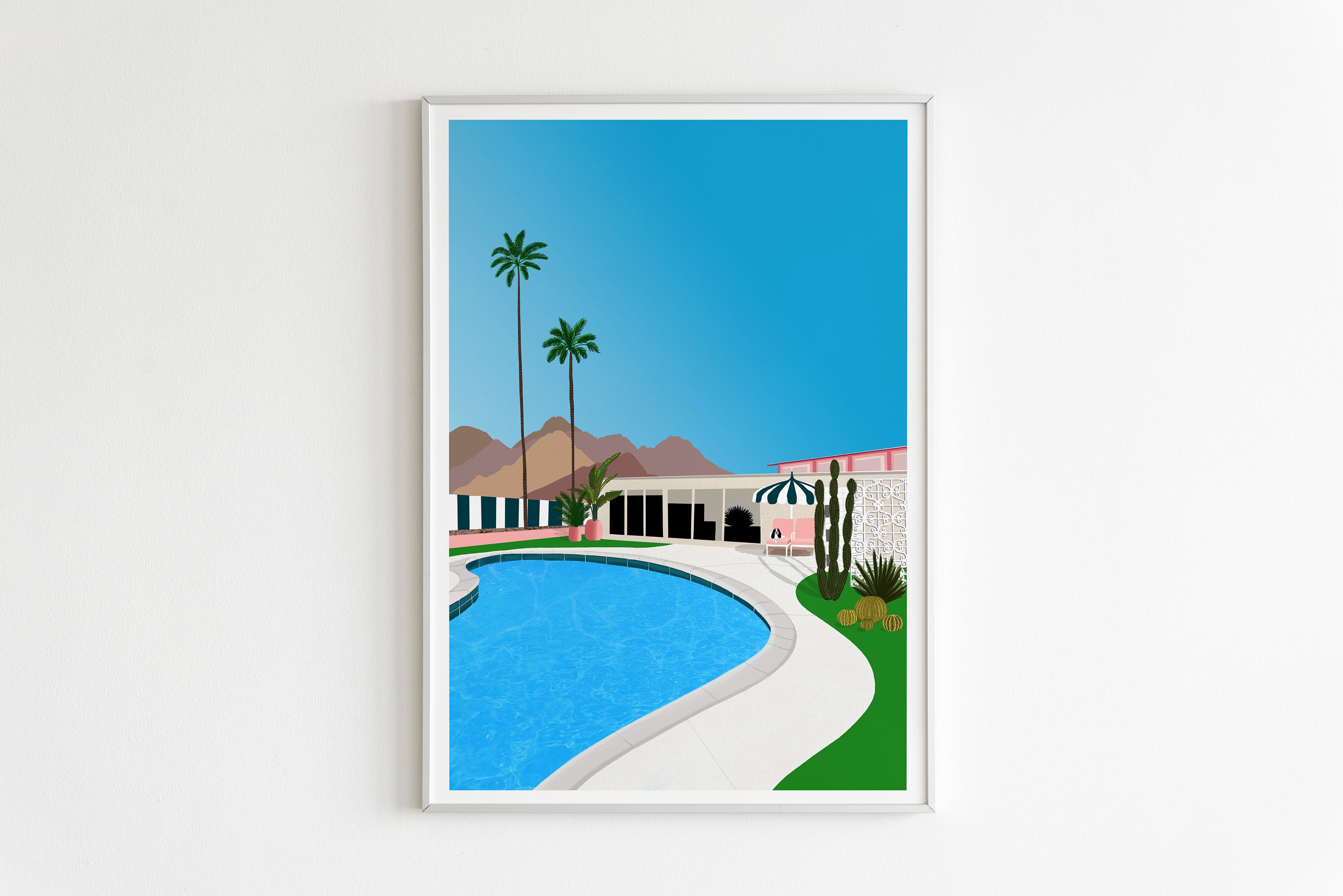 Discover Palm Springs Pool And House Poster