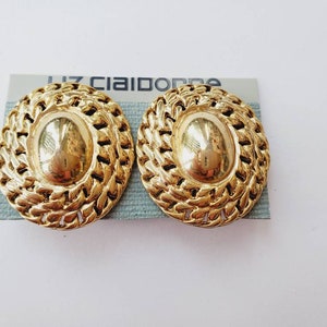 1980s Vintage Gold Tone Clip on Earrings