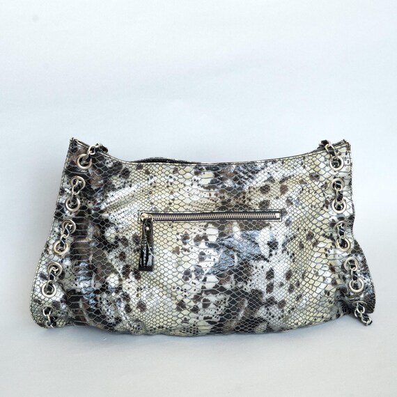 Vintage 2000s CHEZ  Python leather shoulder bag c… - image 6