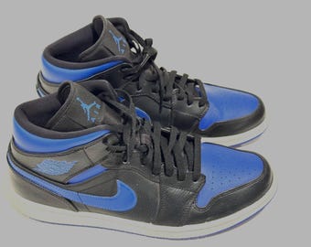 2001 Nike Air Jordan 1 Retro, Black Royal Blue, Size 11 - Etsy display picture 3