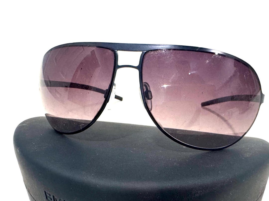 Vintage BMW Aviator Sunglasses Motorsport Dark Blue Frame - Etsy