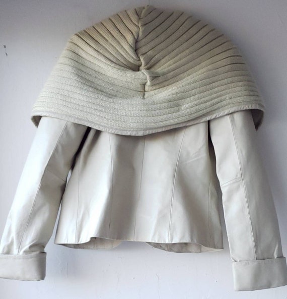 Vintage Spiegel Tan Genuine Leather Jacket with W… - image 2