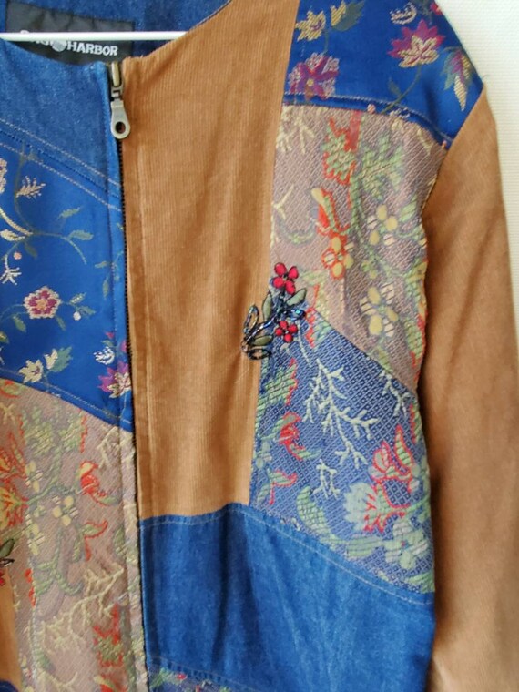 Vintage Sag Harbor Embroidered Jean Velvet Jacket - image 6