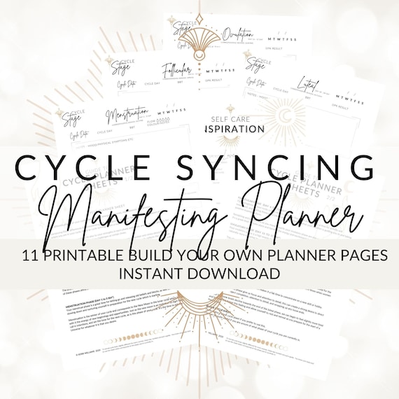 CYCLE SYNCING Manifesting Planner Menstrual Period Tracker Journal Moon  Fertility Awareness Log Chart Diary Law of Attraction Manifestation - Etsy