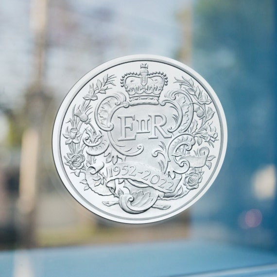 Queen's Platinum Jubilee Mint Coin Sticker Decal 2022 Etsy UK