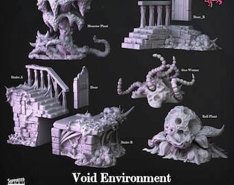 Void Environment | Fear the Void | Cast 'n Play | 3D printed 32 mm Tabletop Terrain