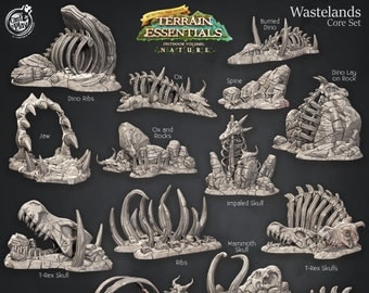 Wasteland Terrain | Terrain Essentials | Cast &#39;n Play | 3D printed 32mm Tabletop Terrain