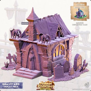 Mausoleum | Graveyard Ruins | Terrain Essentials | Exteriors | Cast &#39;n Play | 3D Printed Tabletop Terrain