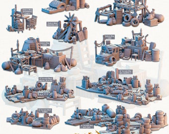 Difficult Terrain & Debris | Dump City | Terrain Essentials | Exteriors | Cast 'n Play | 3D Printed Tabletop Terrain