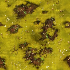 Forest Grassland Battle Mat Terrain Essentials Cast 'n Play 1 Inch Grid Combat Maps image 1